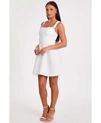 Quiz Women's Scuba Foam Mini Skater Dress
