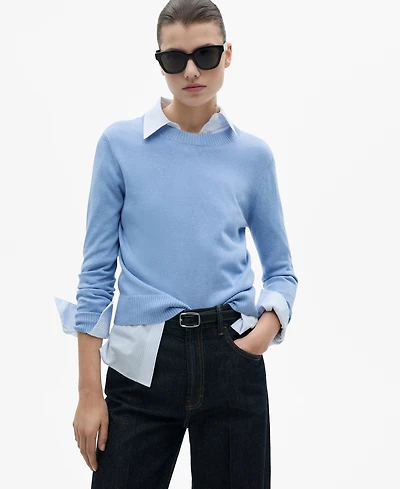 Mango Women's Linen Blend Knitted Sweater