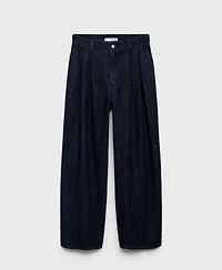 Mango Women's Rinse-Wash Wide Leg Jeans