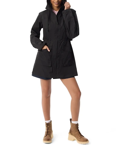 Bass Outdoor Women's Rain Parka Long Sleeves Jacket