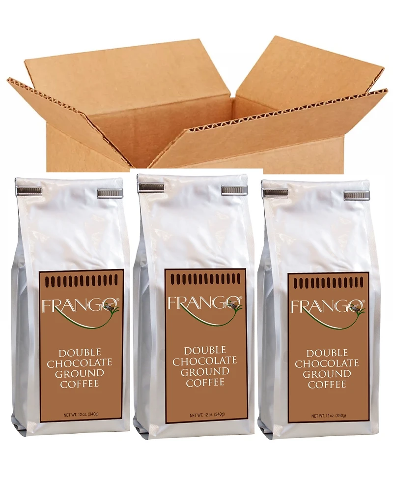 Frango Chocolates Double Chocolate 12 oz Ground Coffee, 3 Pack