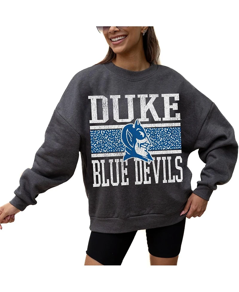 Gameday Couture Women's Charcoal Duke Blue Devils Premium Fleece Pullover Sweatshirt