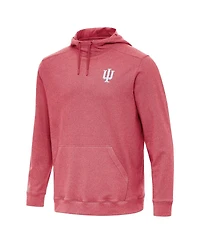 Antigua Men's Heather Red Indiana Hoosiers Cloud Pullover Hoodie