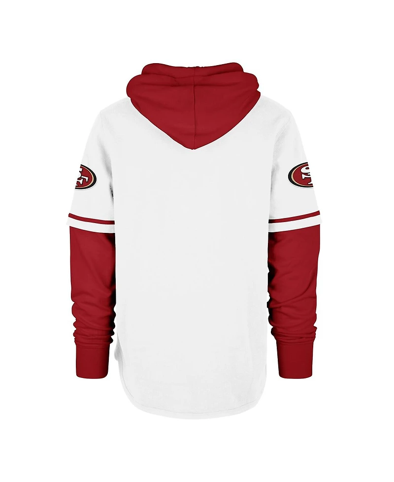 '47 Brand Men's White San Francisco 49ers Trifecta Shortstop Pullover Hoodie