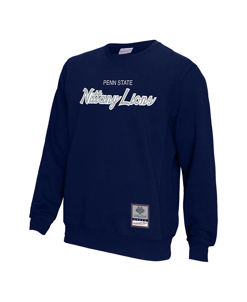 Mitchell & Ness Men's Navy Penn State Nittany Lions Elite Script Pullover Sweatshirt
