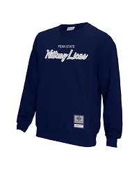 Mitchell & Ness Men's Navy Penn State Nittany Lions Elite Script Pullover Sweatshirt