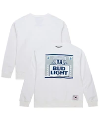 Mitchell & Ness Men's Light White New York Giants The Crest Pullover Sweatshirt