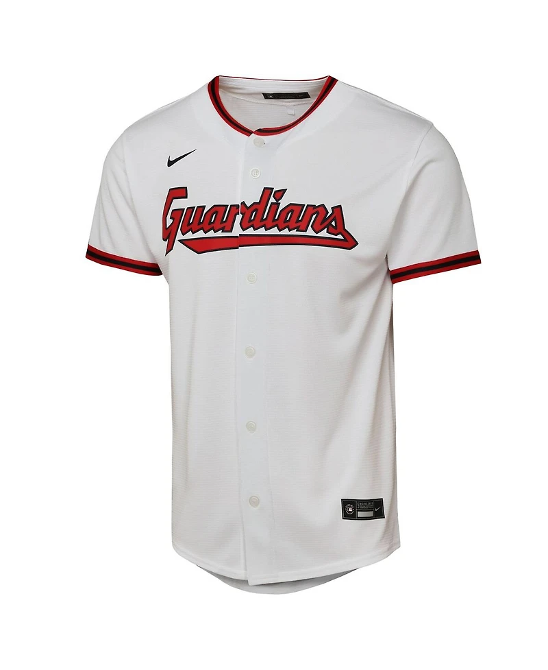 Nike Big Boys and Girls Shane Bieber White Cleveland Guardians Home Replica Player Jersey