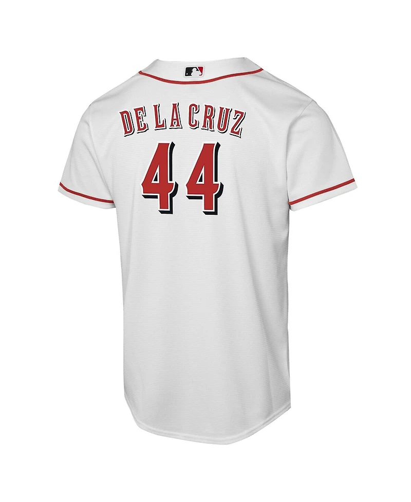 Nike Big Boys and Girls Elly De La Cruz White Cincinnati Reds Home Replica Player Jersey