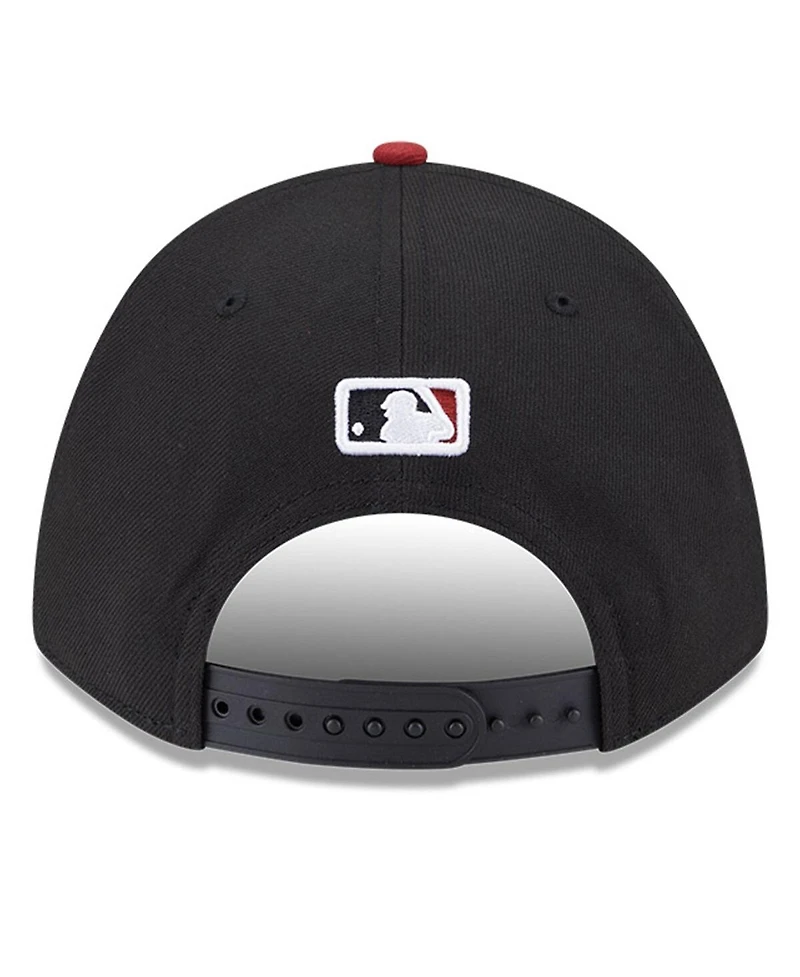 New Era Men's Black/Red Arizona Diamondbacks Player Replica 9FORTY Adjustable Hat