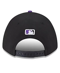 New Era Men's Black/ Colorado Rockies Player Replica 9FORTY Adjustable Hat