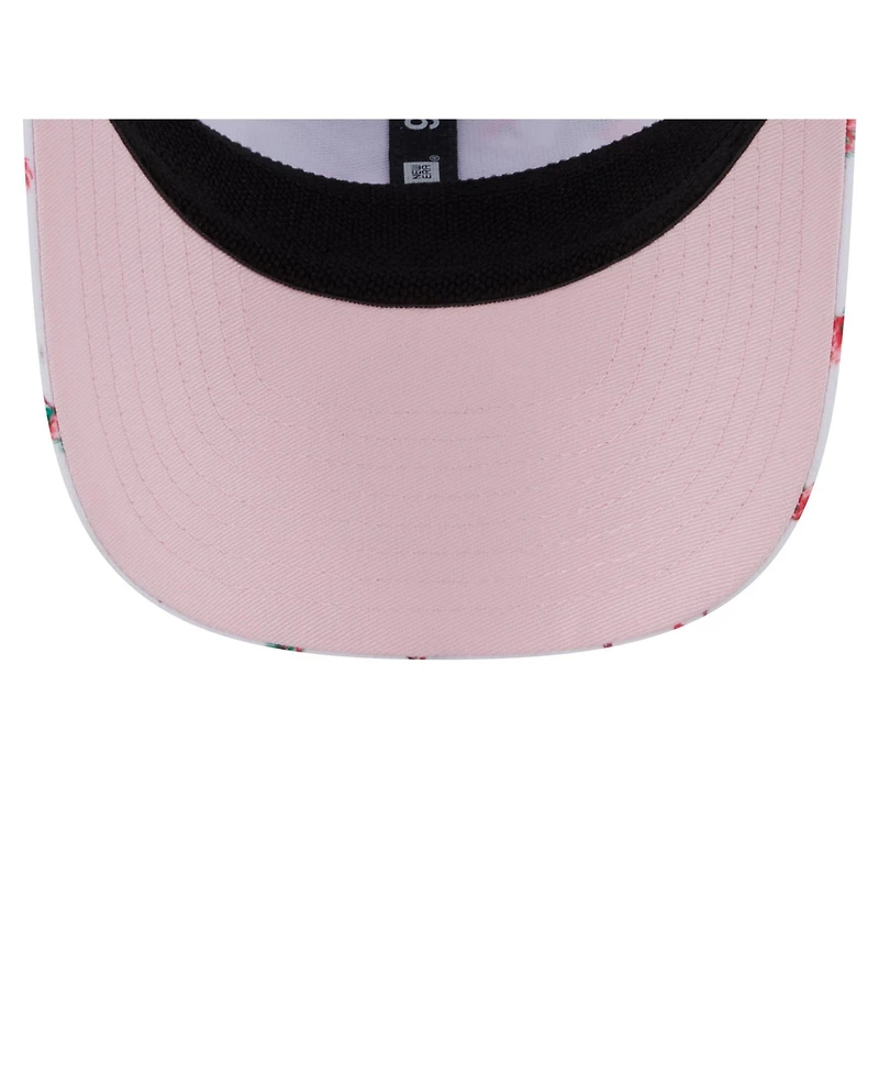 New Era Men's White Detroit Lions Adventure Flamingo Pattern 9SEVENTY Stretch-Snap Hat