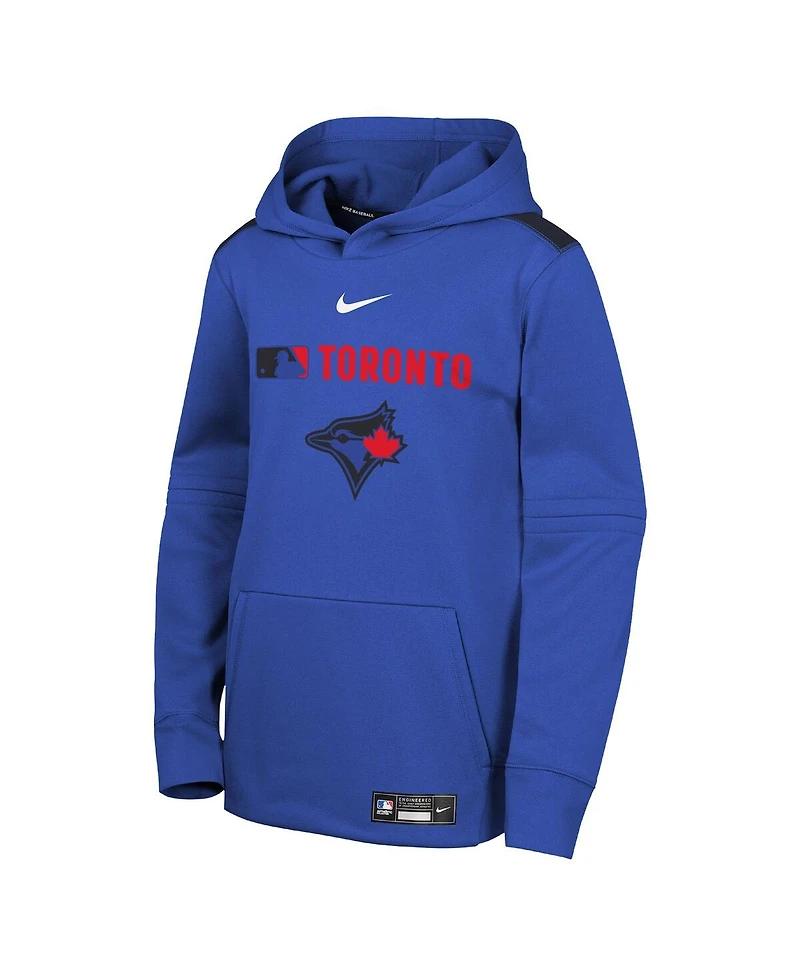 Nike Big Boys and Girls Royal Toronto Blue Jays City Connect Authentic Collection Performance Pullover Hoodie