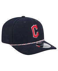 New Era Men's Navy Cleveland Guardians Multi-Rope 9SEVENTY Stretch-Snap Hat