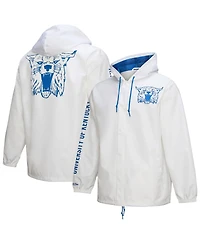 Mitchell & Ness Men's White Kentucky Wildcats Coaches Full-Snap Hoodie Jacket