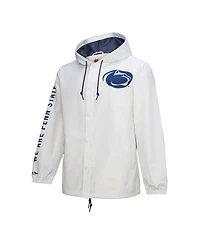Mitchell & Ness Men's White Penn State Nittany Lions Coaches Full-Snap Hoodie Jacket