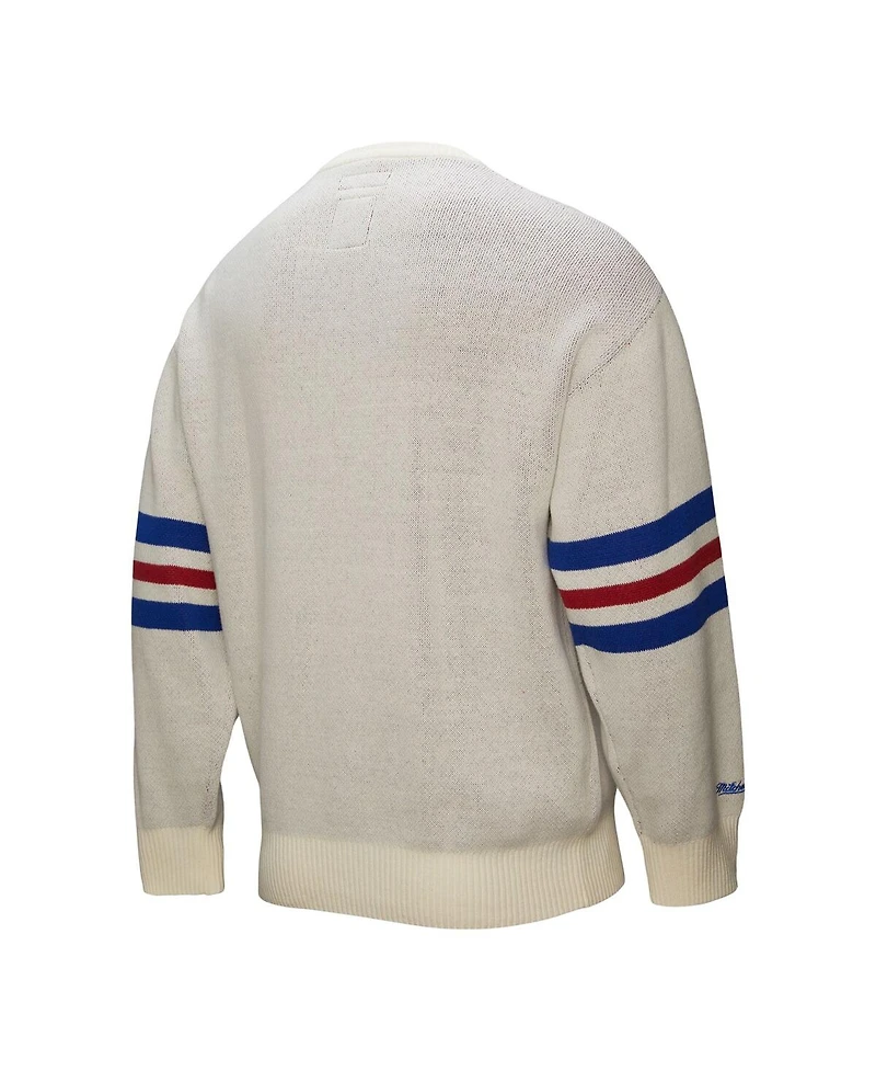 Mitchell & Ness Men's Cream Chicago Cubs Retro Pullover Sweater