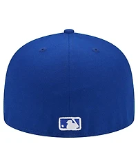 New Era Men's Royal Miami Marlins White Logo 59FIFTY Fitted Hat