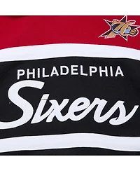 Mitchell & Ness Men's Black Philadelphia 76ers Big Tall Hardwood Classics Head Coach Pullover Hoodie