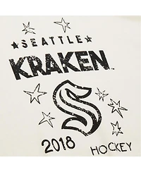 Mitchell & Ness Women's Cream Seattle Kraken Logo 3.0 Pullover Sweatshirt