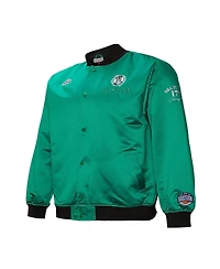 Mitchell & Ness Men's Kelly Green Boston Celtics Hardwood Classics Team Og 3.0 Lightweight Satin Full-Snap Jacket
