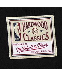 Mitchell & Ness Women's Black Philadelphia 76ers Hardwood Classics Cropped Pullover Hoodie