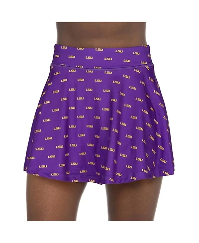 ZooZatz Women's Purple Lsu Tigers All-Over Print Flowy Skort