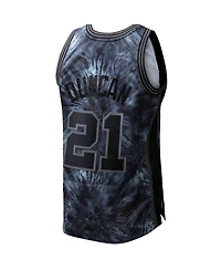 Mitchell & Ness Men's Tim Duncan Black San Antonio Spurs Hardwood Classics 1998/99 Tie-Dye Swingman Jersey