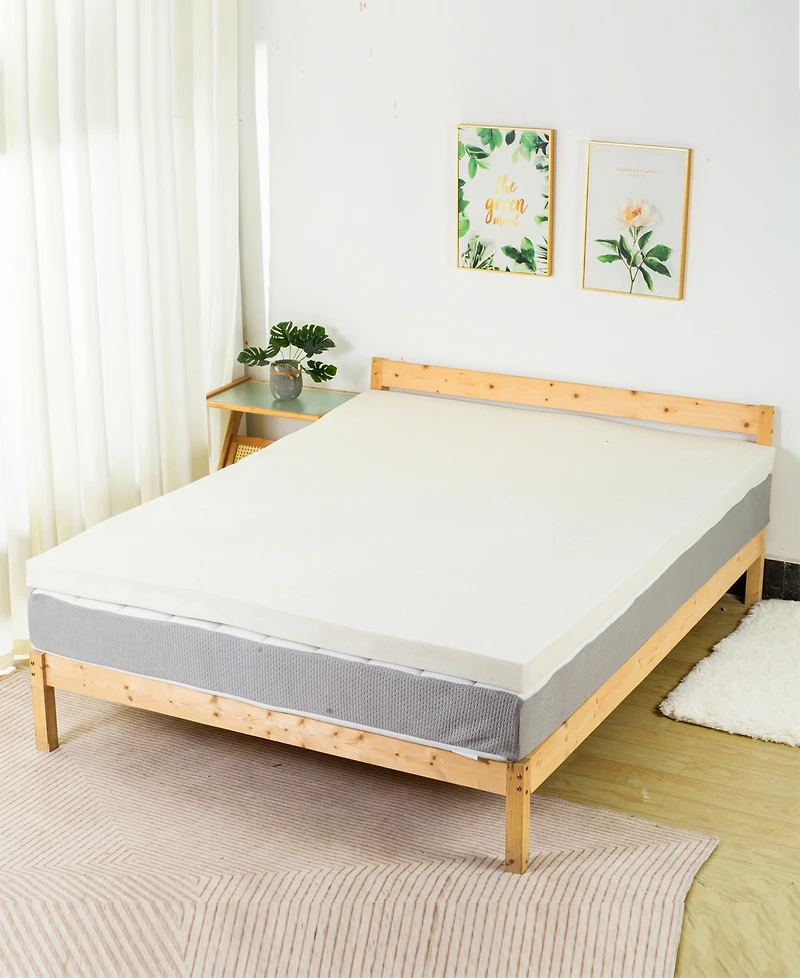 Payton 1" Copper-Infused Memory Foam Mattress Topper, Queen