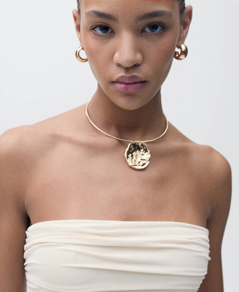 Mango Women's Draped-Body Balloon Skirt Dress