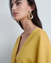 Mango Women's Oversize Linen-Blend Dress