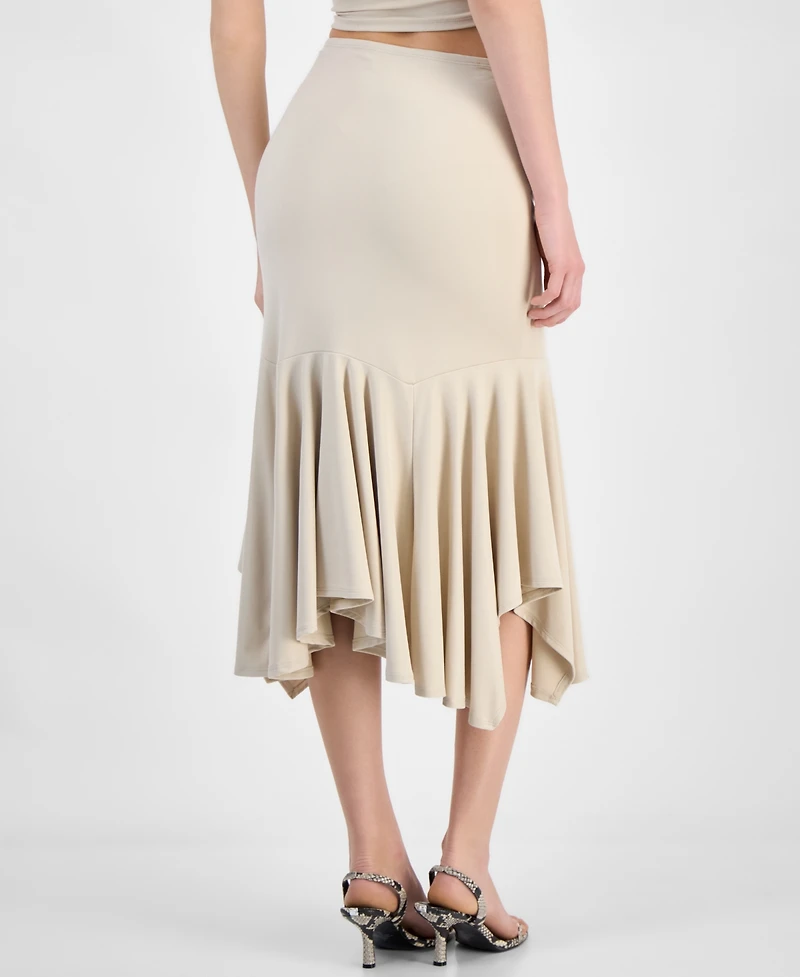 Guess Women's Kenzie Pull-On Flounce Midi Skirt