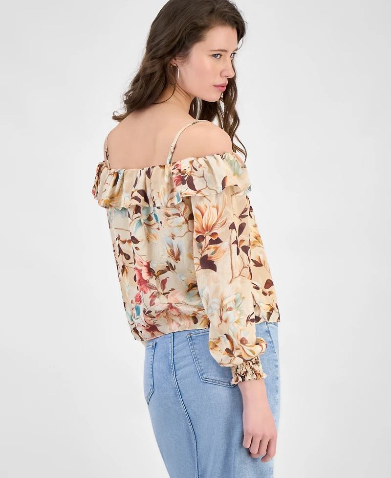 Guess Women's Printed Off-The-Shoulder Lucy Top