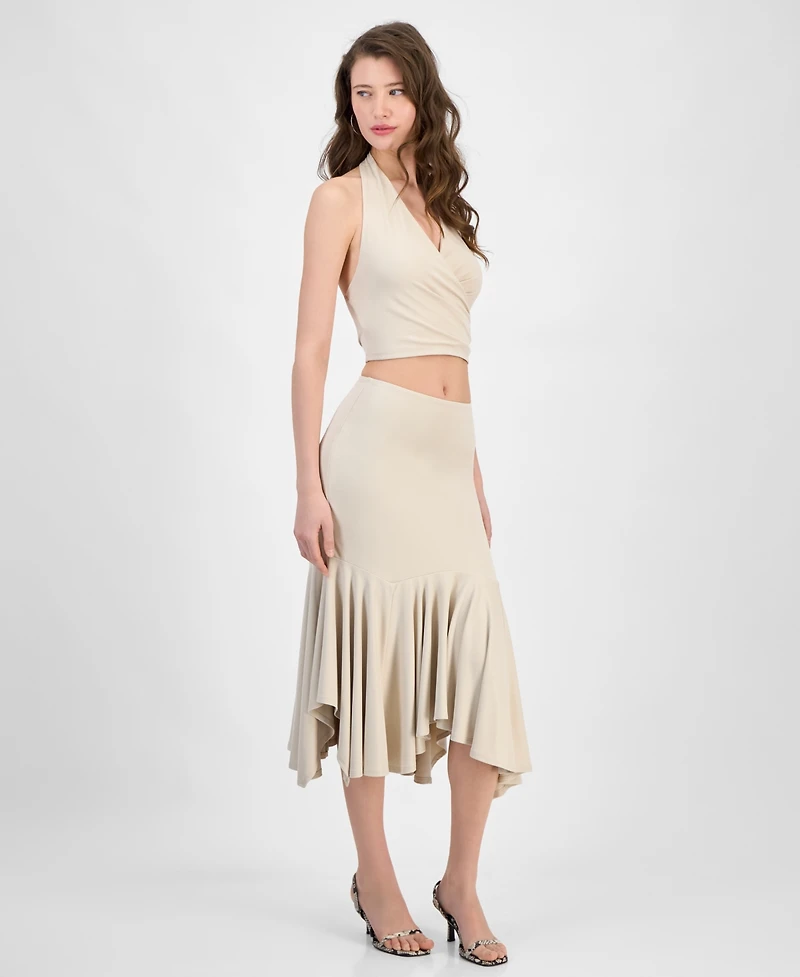 Guess Women's Kenzie Crossover Halter-Neck Top
