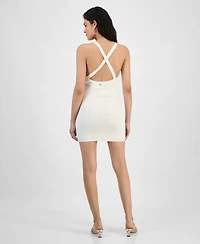 Guess Women's Silvie Tie-Waist Cut-Out Mini Dress