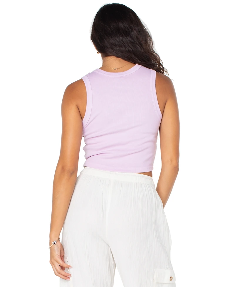 Roxy Juniors' Roxify Ribbed Logo Cropped Tank Top