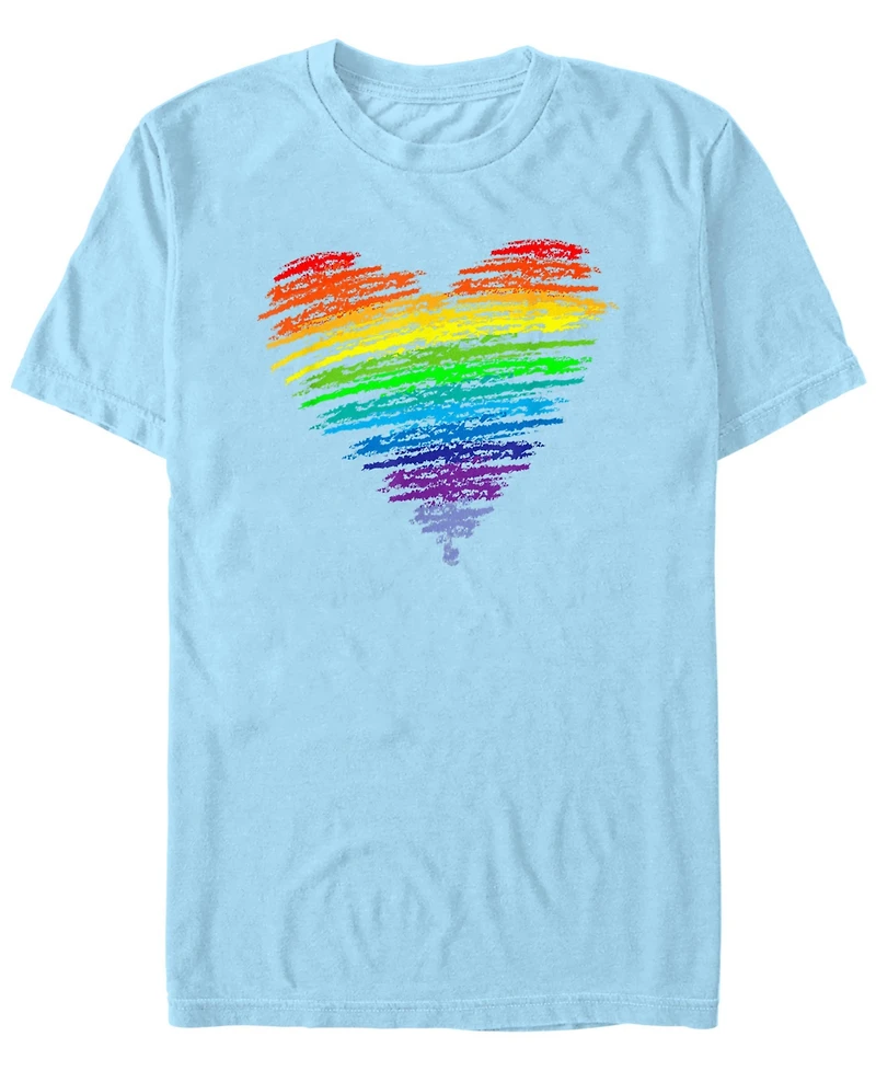 Design By Humans Men's Love Wins Rainbow Pride Short Sleeve T-Shirt