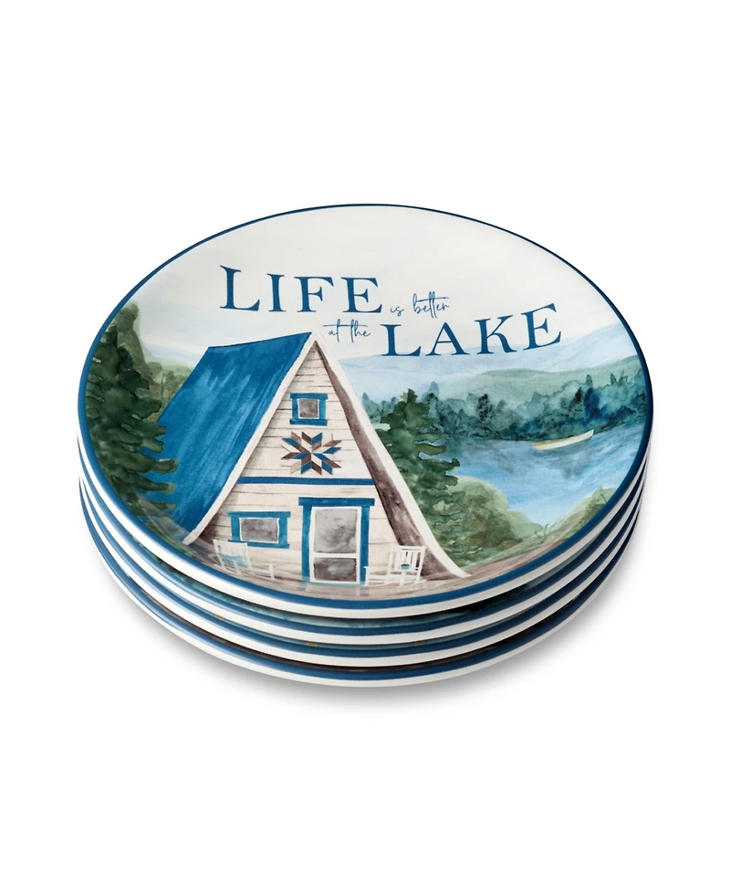 Certified International Wake At The Lake 4-Pc. Salad Plates, Service For 4