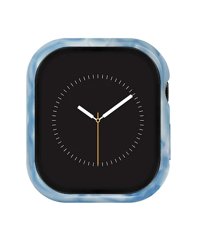Anne Klein Women's Light Blue Marbleized Acetate Protective Band Case for Apple Watch 40mm