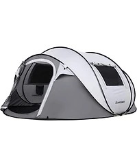 EchoSmile Camping Instant Tent, 4 Person Pop Up Water Resistant, for Hiking and Outdoor, Portable Tent with Carry Bag, 3 Seasons