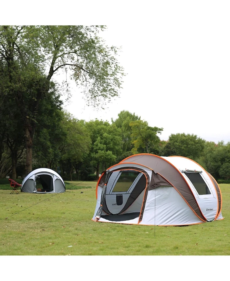 EchoSmile Camping Instant Tent, 6 Person Pop Up Water Resistant Dome Easy Setup for Hiking and Outdoor, Portable Tent with Carry B