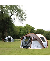 EchoSmile Camping Instant Tent, 6 Person Pop Up Water Resistant Dome Easy Setup for Hiking and Outdoor, Portable Tent with Carry B