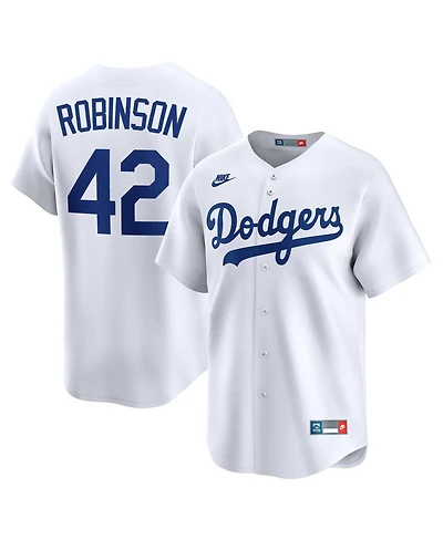 Nike Men's Jackie Robinson White Brooklyn Dodgers Throwback Cooperstown Collection Limited Jersey