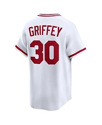 Nike Men's Ken Griffey White Cincinnati Reds Throwback Cooperstown Collection Limited Jersey