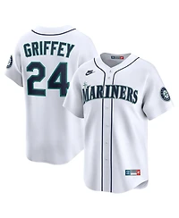 Nike Men's Ken Griffey Jr. White Seattle Mariners Throwback Cooperstown Collection Limited Jersey