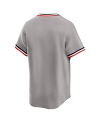 Nike Men's Gray Detroit Tigers Throwback Cooperstown Collection Limited Jersey