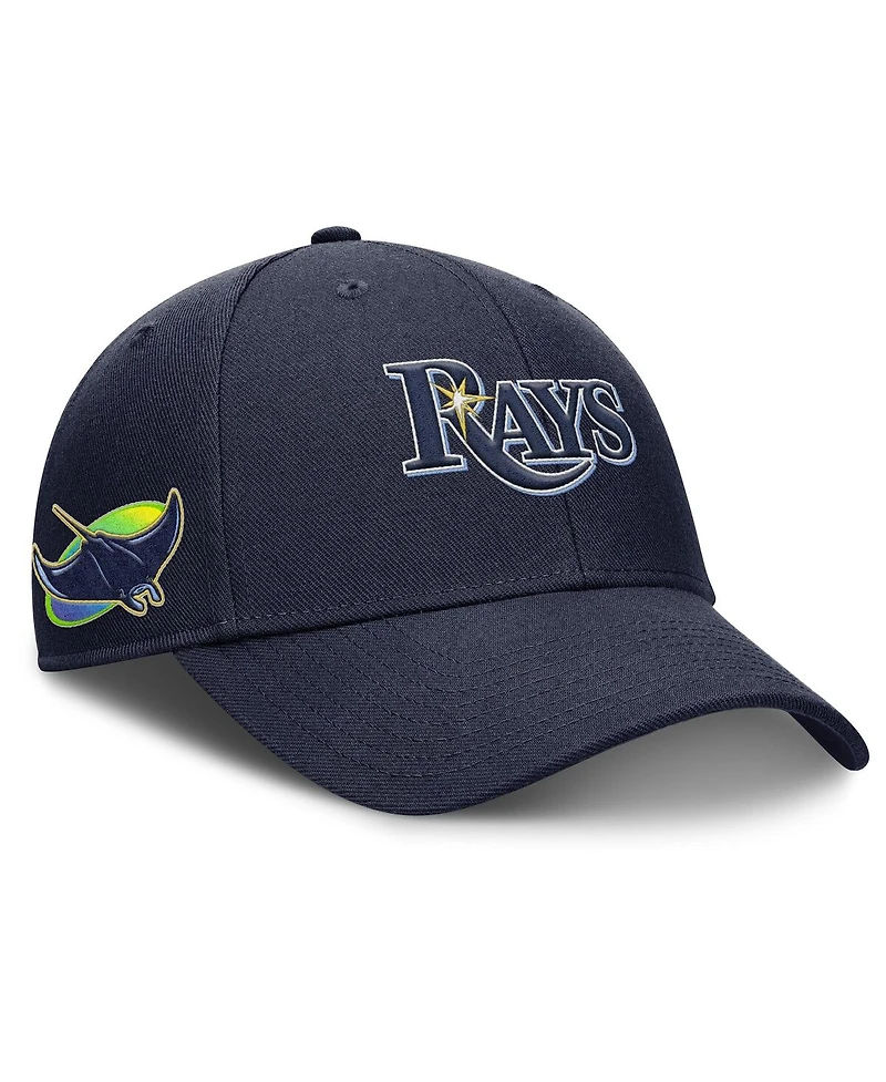 Nike Men's Navy Tampa Bay Rays Rise Gaberdine Adjustable Hat