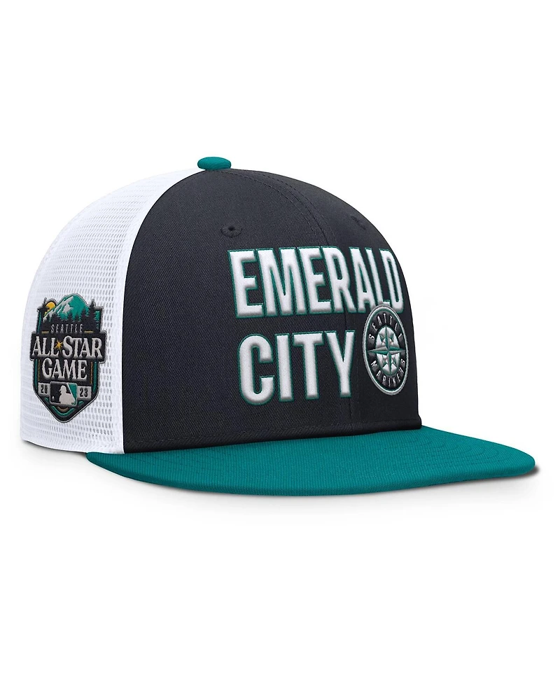 Nike Men's Navy/Aqua Seattle Mariners Pro Trucker Snapback Hat