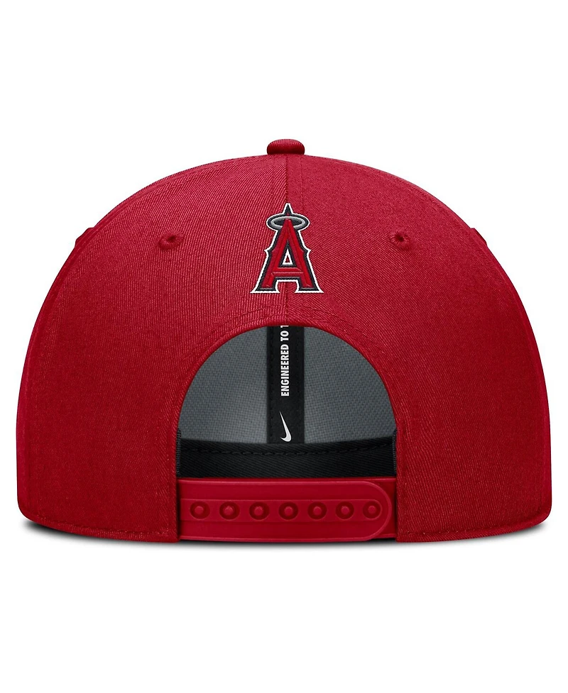 Nike Men's Red Los Angeles Angels Rise Gaberdine Adjustable Hat