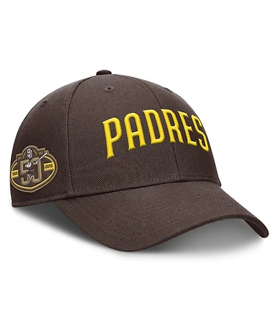 Nike Men's Brown San Diego Padres Rise Gaberdine Adjustable Hat